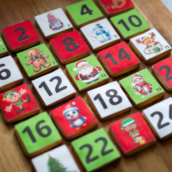 Advent calendar biscuit set