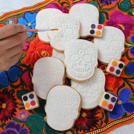 Day of the Dead Painting Biscuit - Minimum three per order